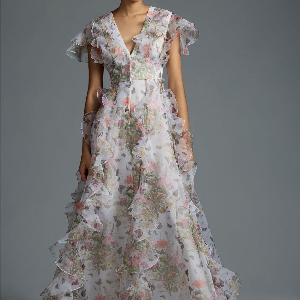 Floral Ruffle Maxi Dress